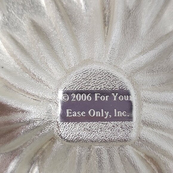 VTG Mirrored Silver Tone Metal Flower Jewelry Box Lidded For You Ease Only Inc - Picture 5 of 10